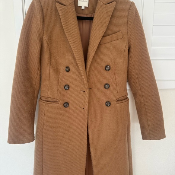 Favorite Daughter Tan Double-Breasted Trench Coat